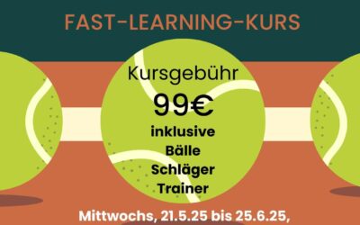 Zusätzlicher Fast-Learning-Kurs beim TC Krumbholz Bernburg – Jetzt anmelden!