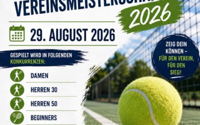 Einladung zur Tennis-Vereinsmeisterschaft 2026